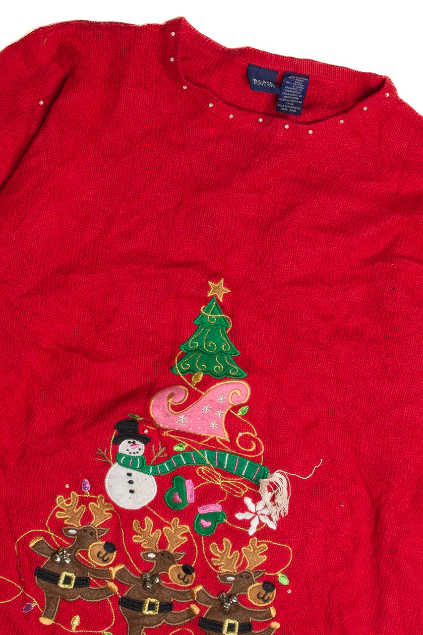 Vintage Red Ugly Christmas Sweater 62326