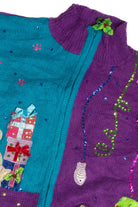 Vintage Purple Ugly Christmas Cardigan 59849