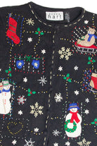Vintage Black Ugly Christmas Cardigan 63434