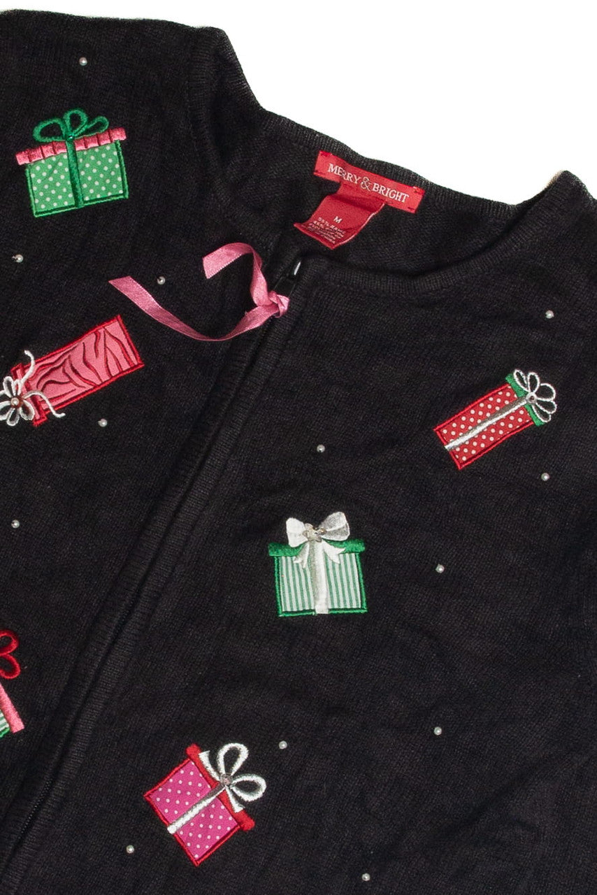 Vintage Black Ugly Christmas Cardigan 62338
