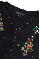 Vintage Black Ugly Christmas Cardigan 62414