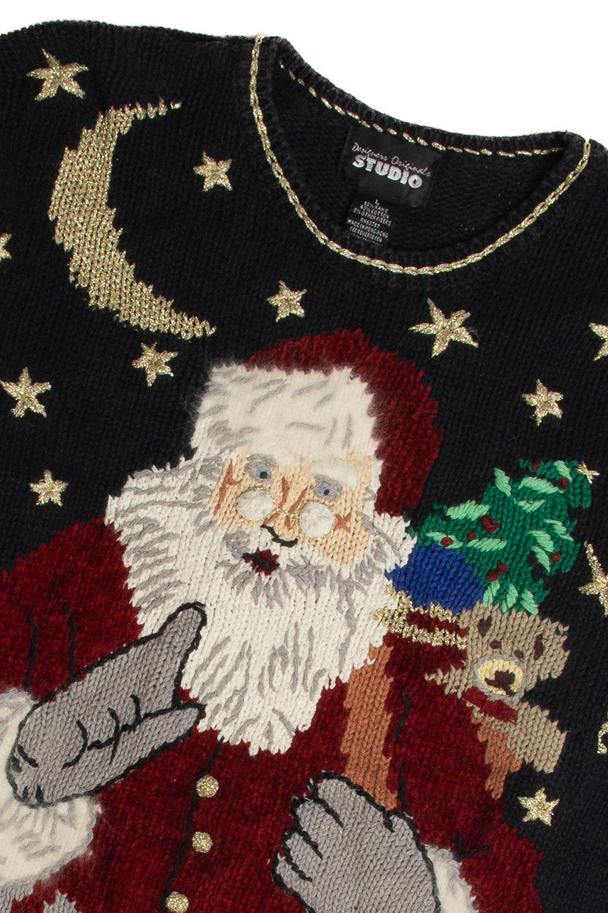 Vintage Black Ugly Christmas Sweater 62898