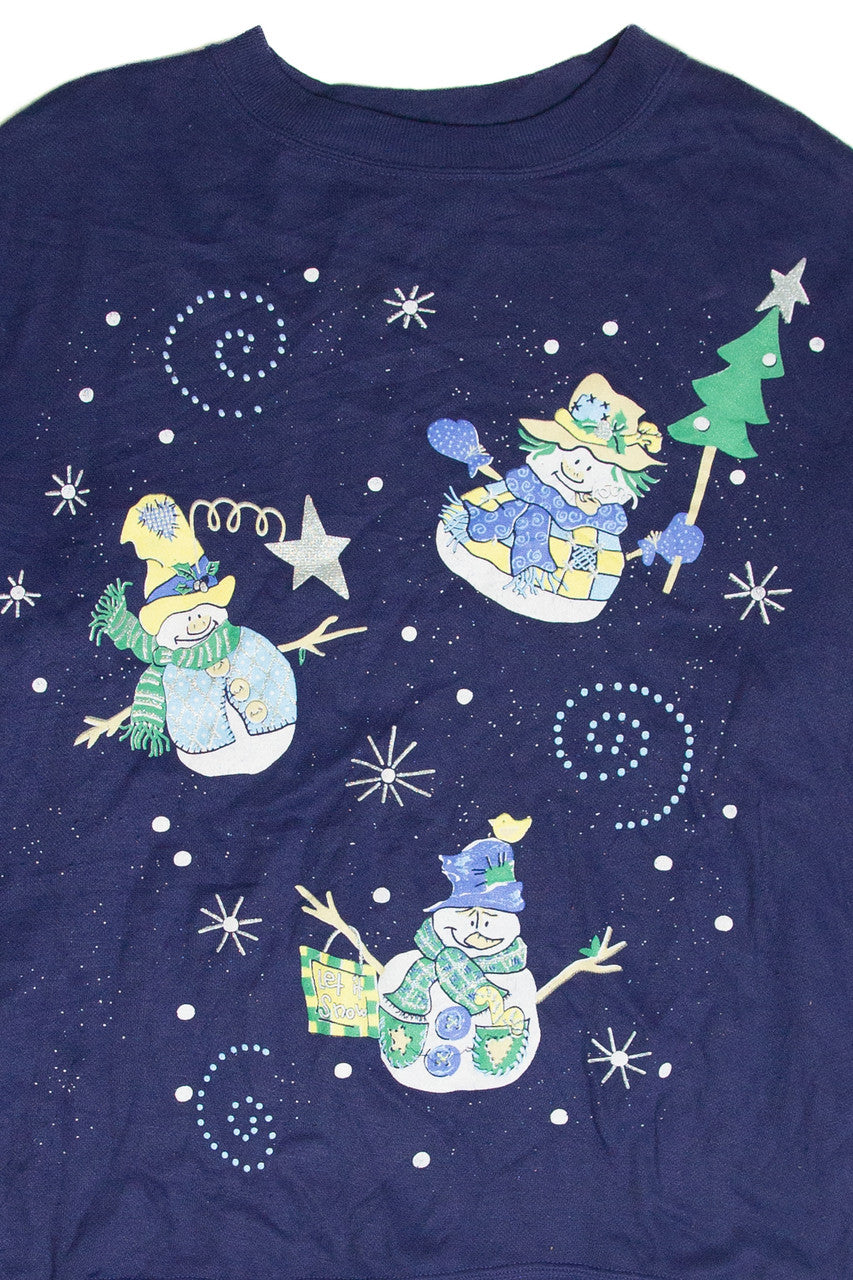 Vintage Snowmen Holiday Sweatshirt 63037