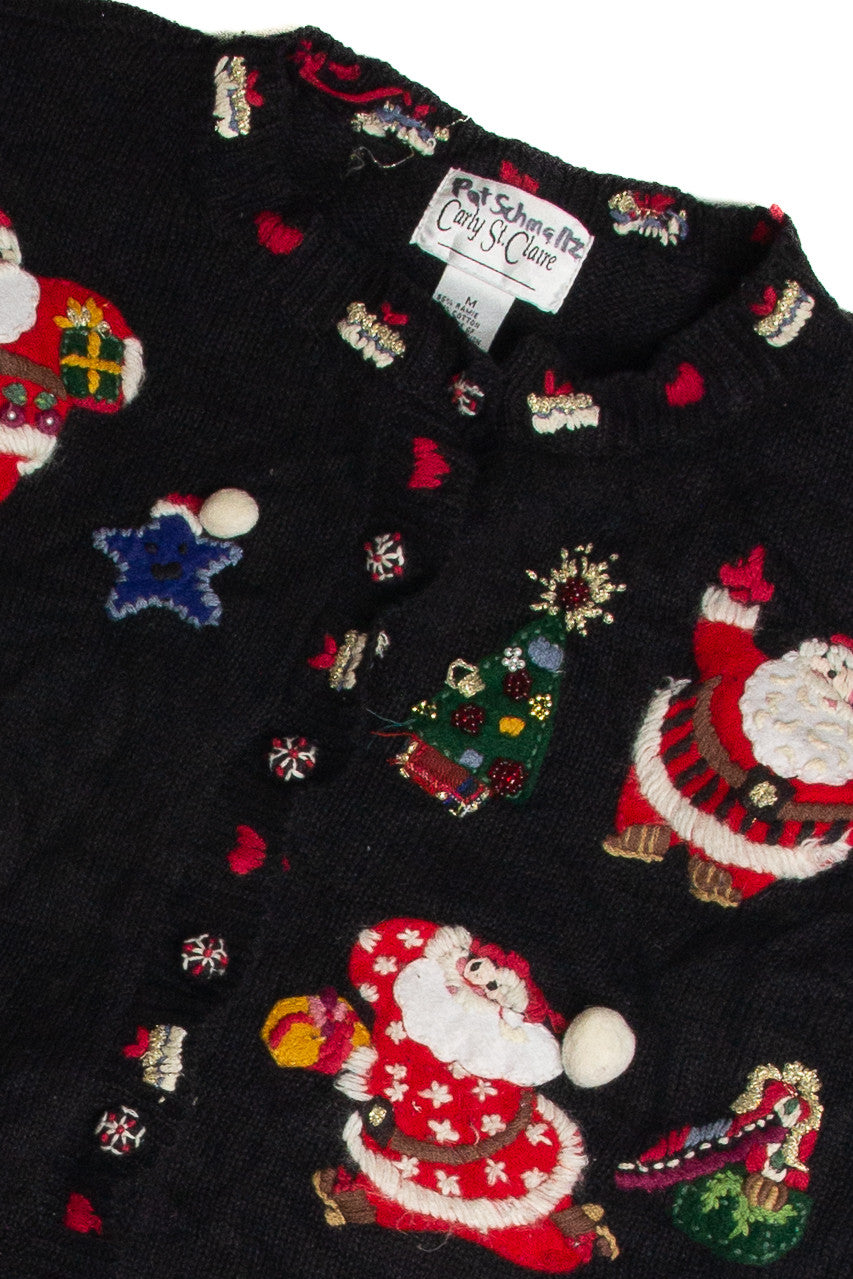 Vintage Black Ugly Christmas Cardigan 59669