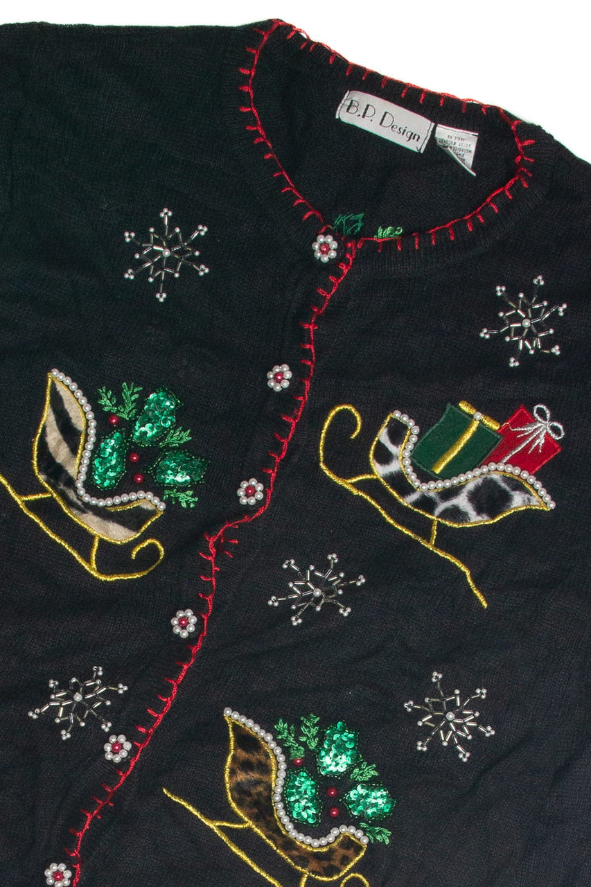 Vintage Black Ugly Christmas Cardigan 59939