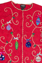 Vintage Red Ugly Christmas Cardigan 63317