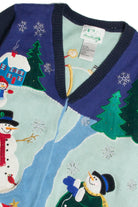 Vintage Blue Ugly Christmas Cardigan 62351