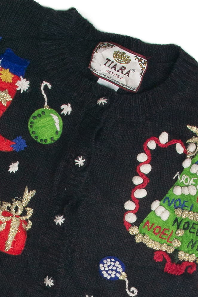 Vintage Black Ugly Christmas Cardigan 59985
