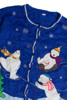Vintage Blue Ugly Christmas Cardigan 62684