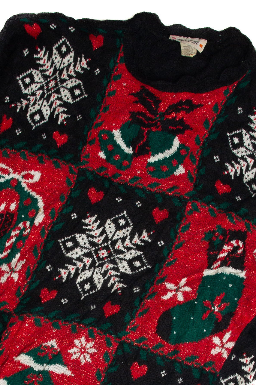 Vintage Black Ugly Christmas Sweater 62860