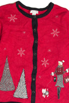 Vintage Red Ugly Christmas Cardigan 63411