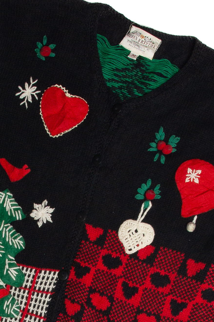 Vintage Black Ugly Christmas Cardigan 62844