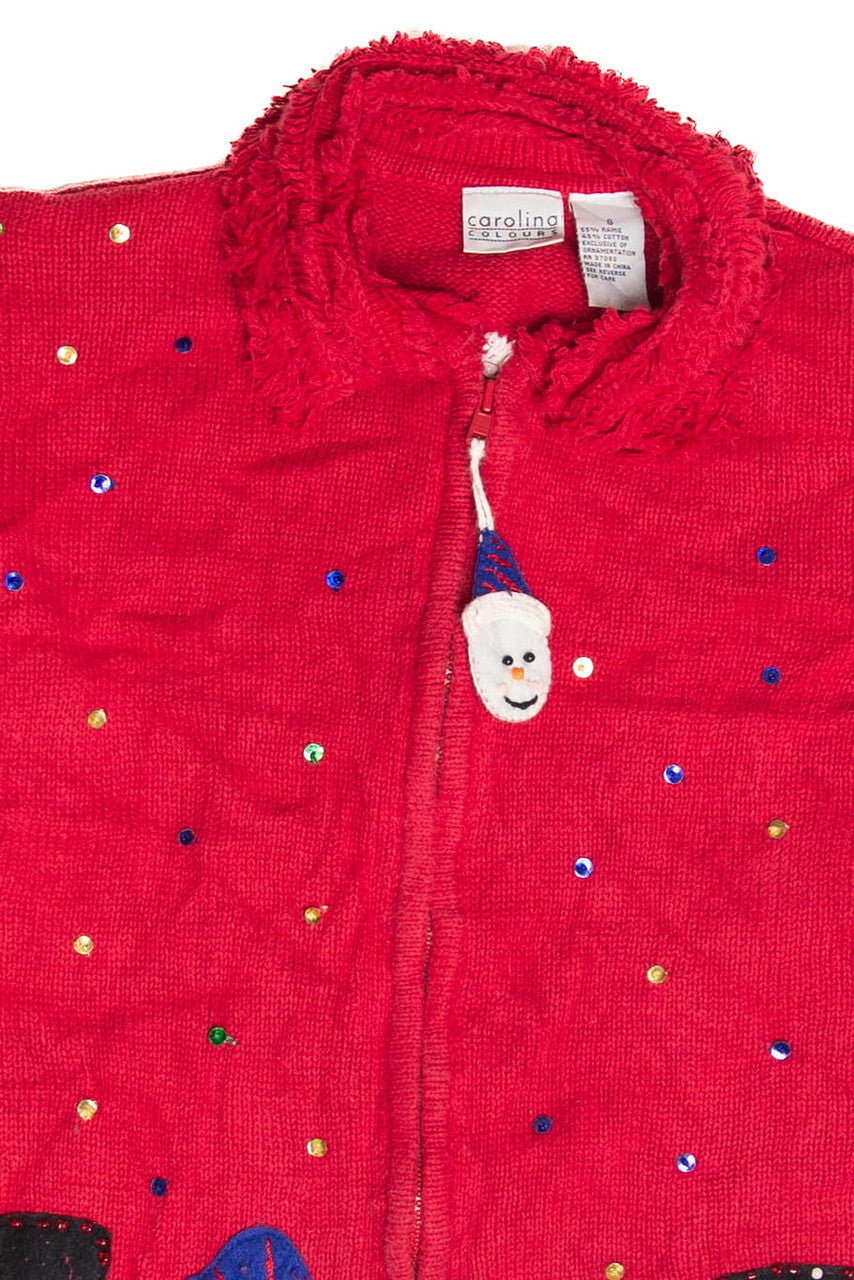 Vintage Red Ugly Christmas Cardigan 63174
