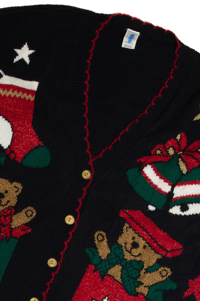 Vintage Black Ugly Christmas Cardigan 62838