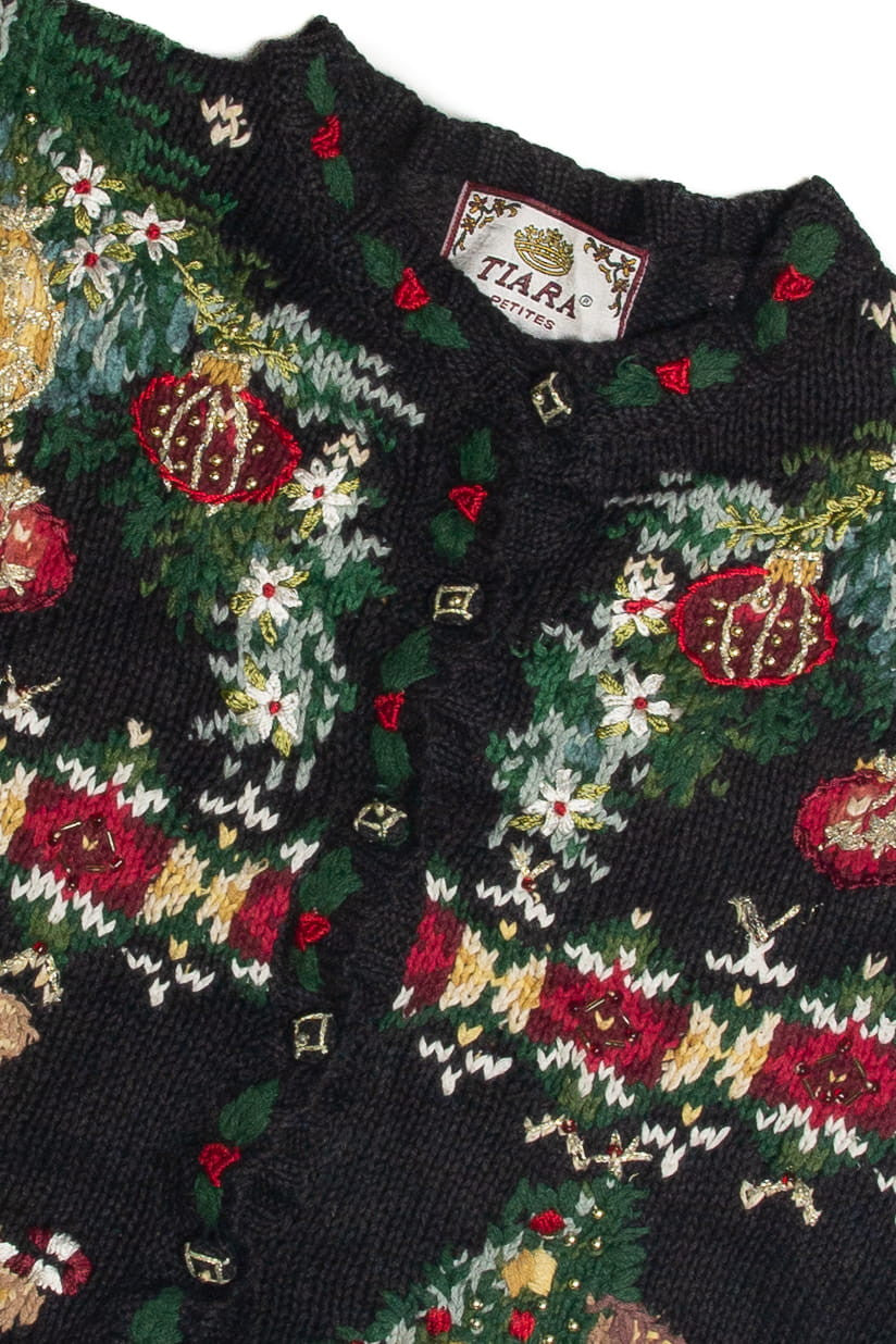 Vintage Black Ugly Christmas Cardigan 62337
