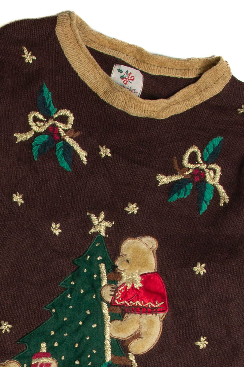 Vintage Brown Ugly Christmas Sweater 59654