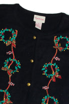 Vintage Black Ugly Christmas Cardigan 62329