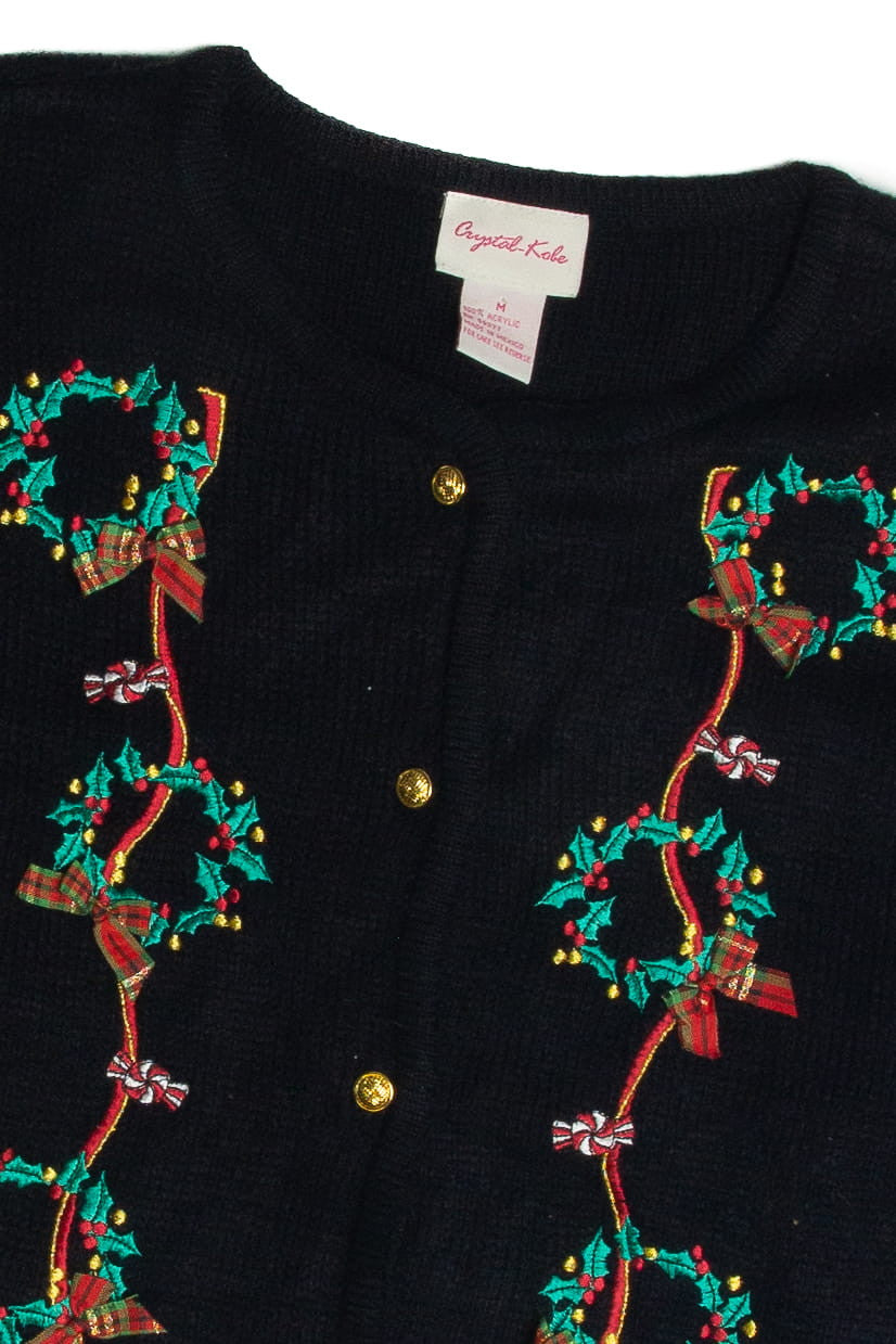 Vintage Black Ugly Christmas Cardigan 62329