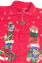 Vintage Red Ugly Christmas Cardigan 63192
