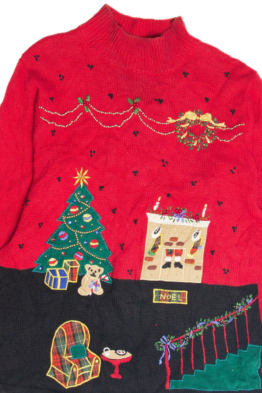 Vintage Red Ugly Christmas Pullover 63288