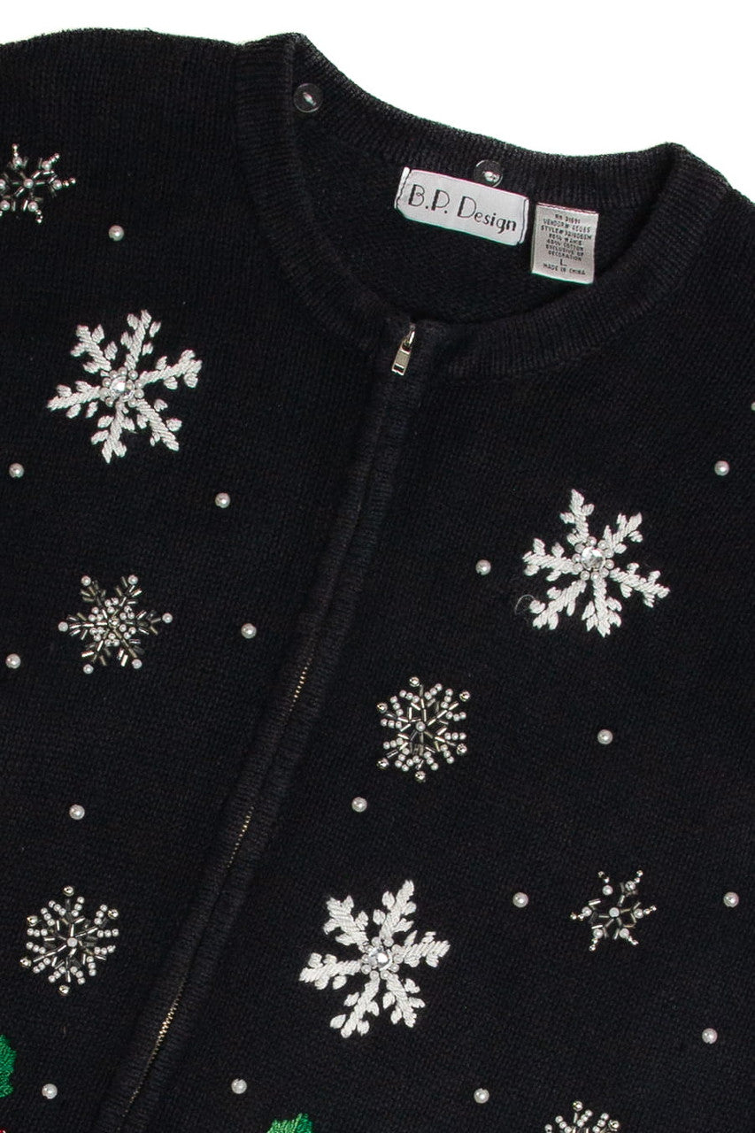 Vintage Black Ugly Christmas Cardigan 62717
