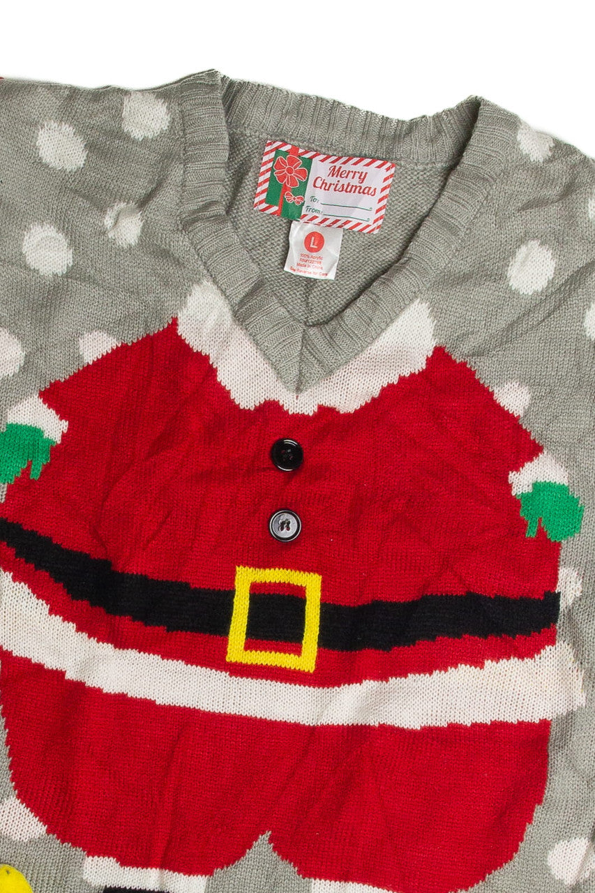 Vintage Gray Ugly Christmas Vest 62593