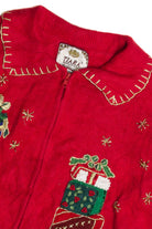 Vintage Red Ugly Christmas Cardigan 59580