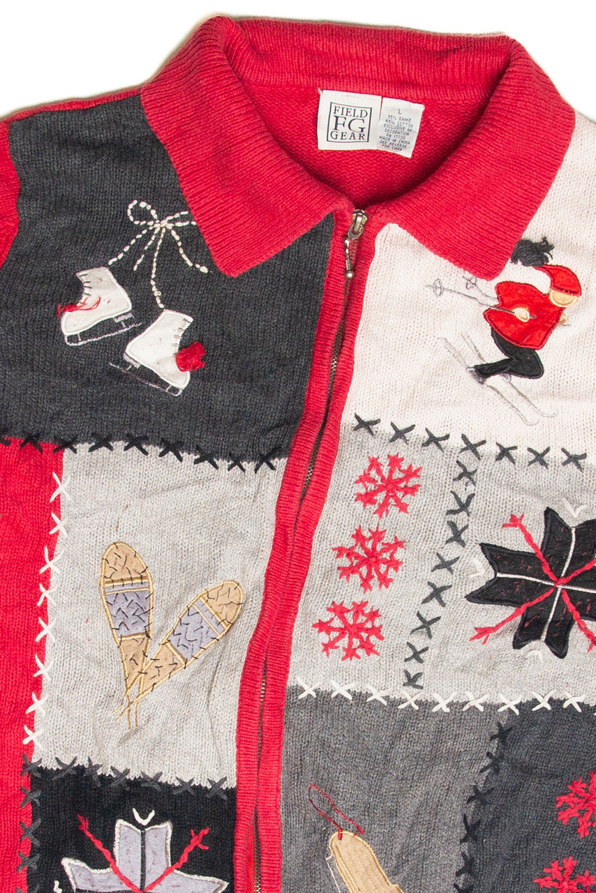 Vintage Red Ugly Christmas Cardigan 63083