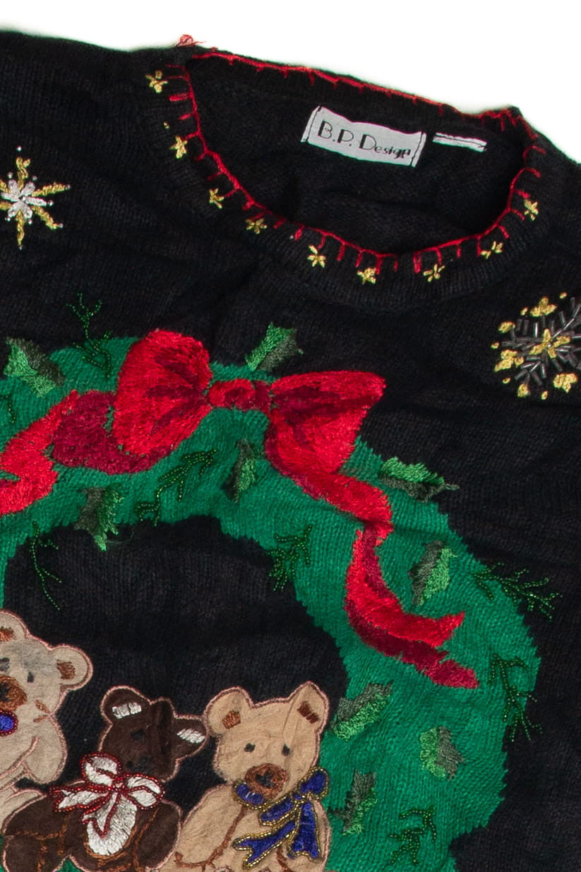 Vintage Black Ugly Christmas Sweater 62450