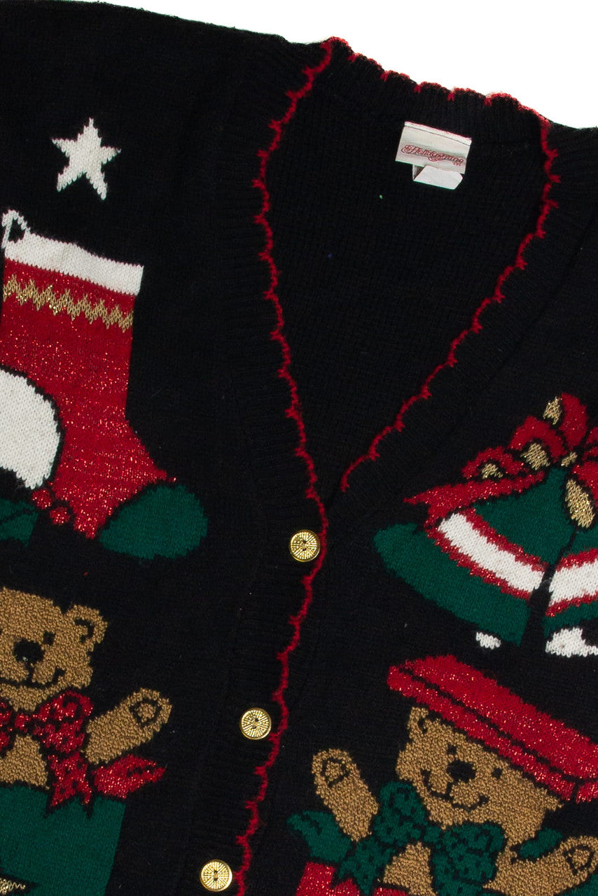 Vintage Black Ugly Christmas Cardigan 62891
