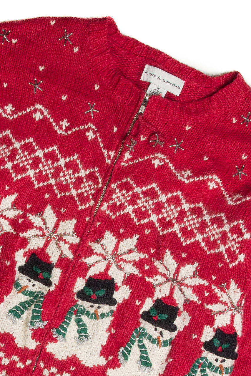 Vintage Red Ugly Christmas Cardigan 60951