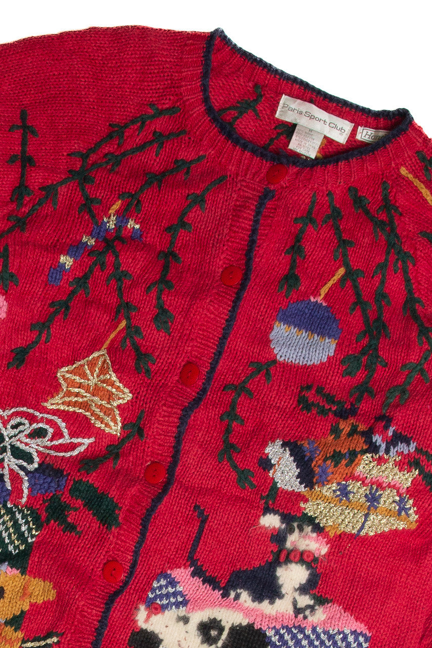 Vintage Red Ugly Christmas Cardigan 62453