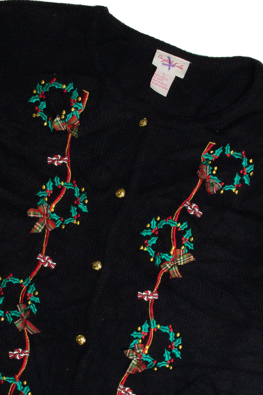 Vintage Black Ugly Christmas Cardigan 62311