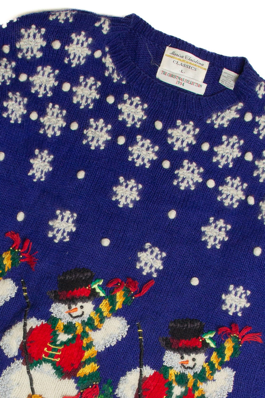 Vintage Blue Ugly Christmas Sweater 62454