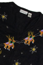 Vintage Black Ugly Christmas Cardigan 59647