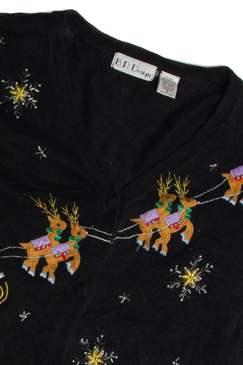 Vintage Black Ugly Christmas Cardigan 59647