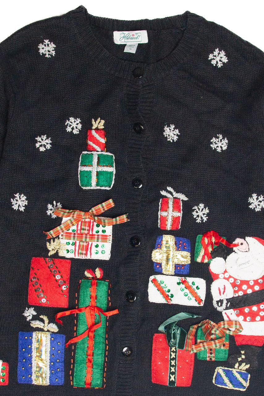 Vintage Black Ugly Christmas Cardigan 63369