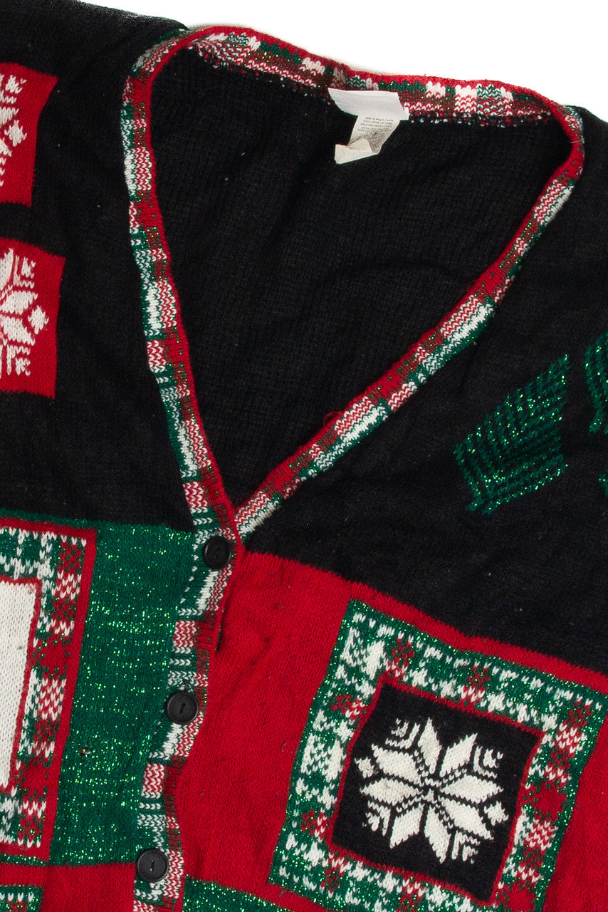 Vintage Black Ugly Christmas Cardigan 62400