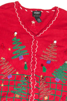 Vintage Red Ugly Christmas Cardigan 61922