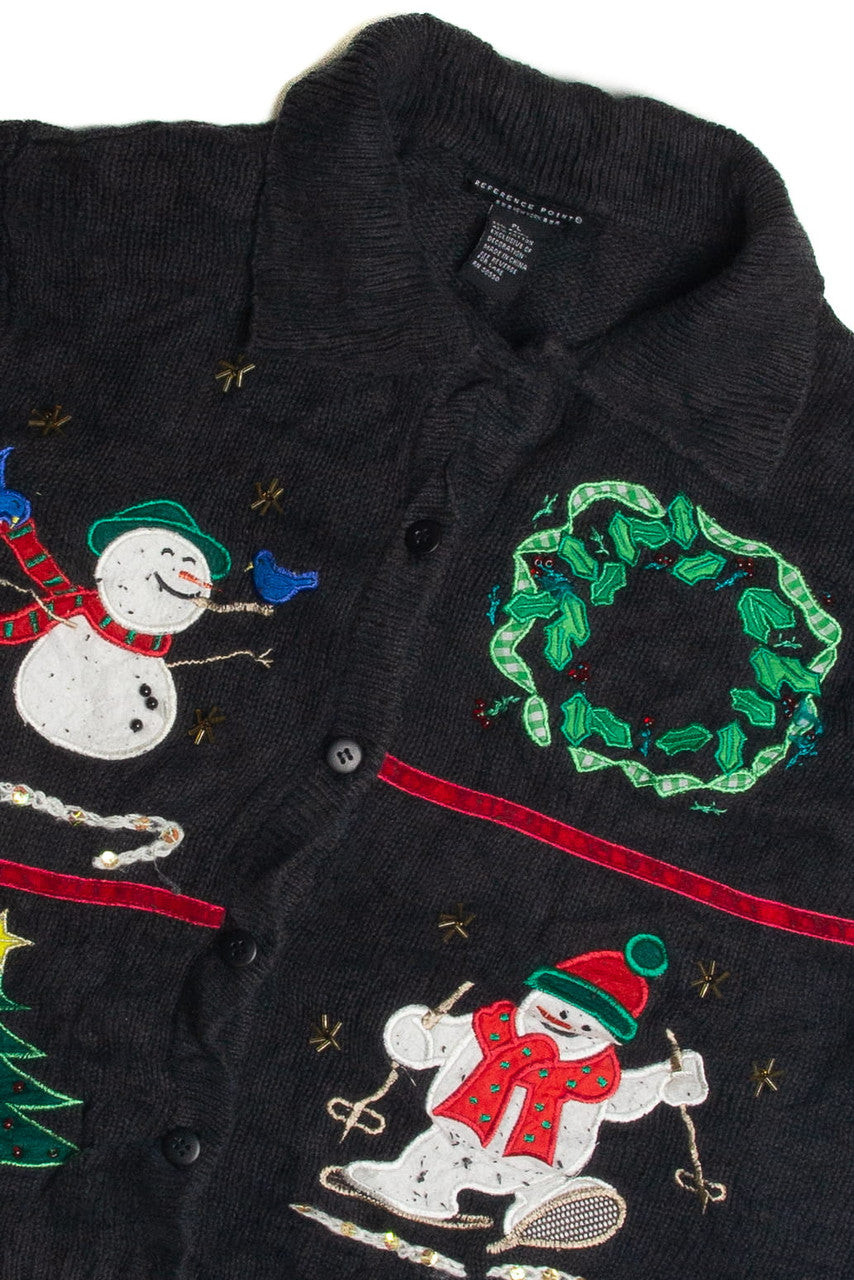 Vintage Black Ugly Christmas Cardigan 62286