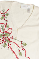 Vintage White Ugly Christmas Cardigan 62688