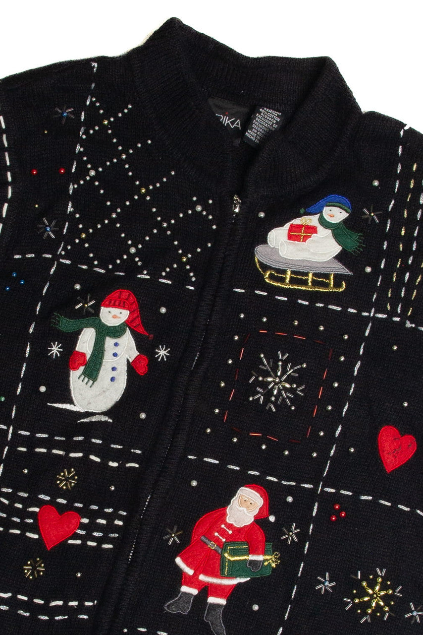 Vintage Black Ugly Christmas Vest 62591