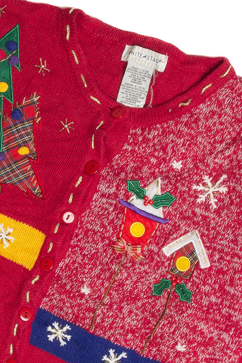 Vintage Red Ugly Christmas Cardigan 59766