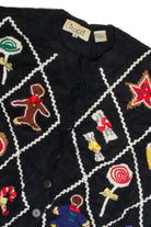 Vintage Black Ugly Christmas Cardigan 59979