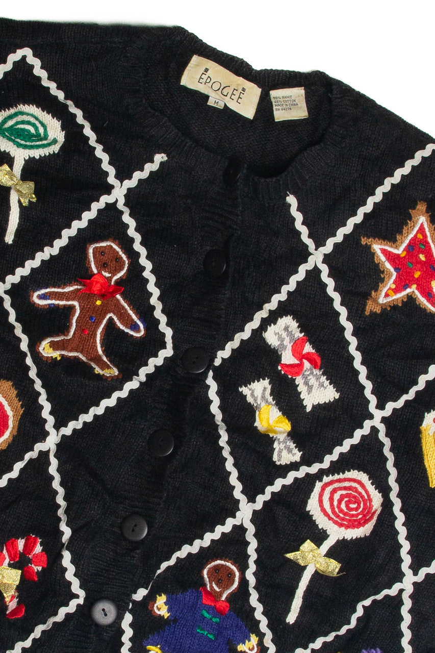 Vintage Black Ugly Christmas Cardigan 59979