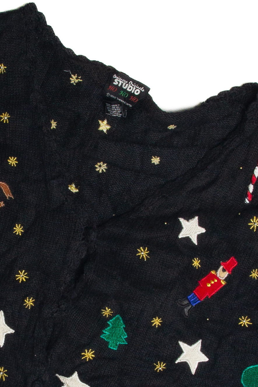 Vintage Black Ugly Christmas Cardigan 62349