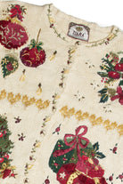 Vintage White Ugly Christmas Cardigan 62458