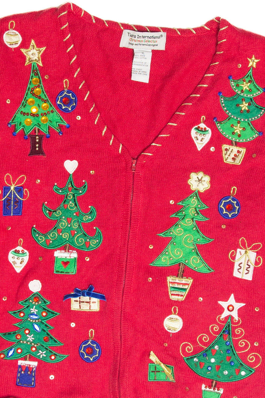 Vintage Red Ugly Christmas Cardigan 63158