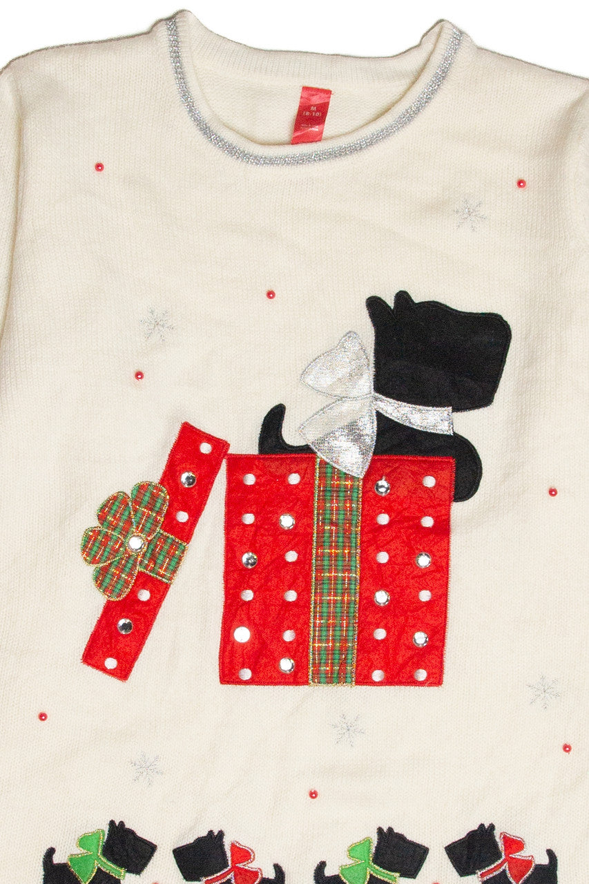 Vintage White Ugly Christmas Pullover 63366
