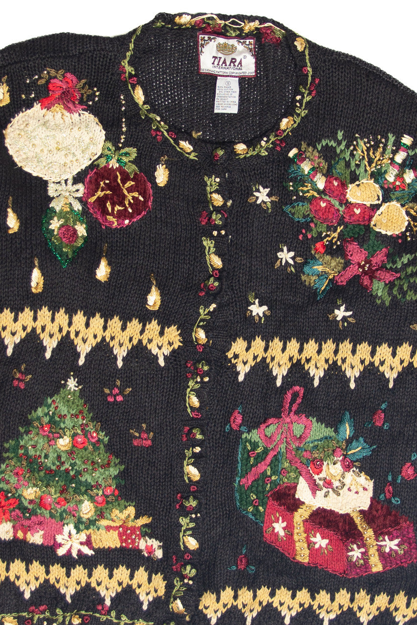Vintage Black Ugly Christmas Cardigan 63187